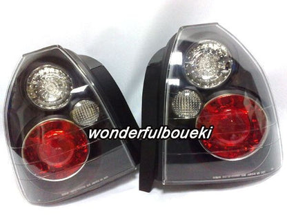 For Honda EK Civic 3 Door Hatchback Euro Tail Light Lamps Black
