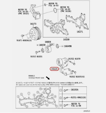 TOYOTA OEM DRIVE BELT TENSIONER For AVALON CAMRY SIENNA ES350 RX350 16620-31040