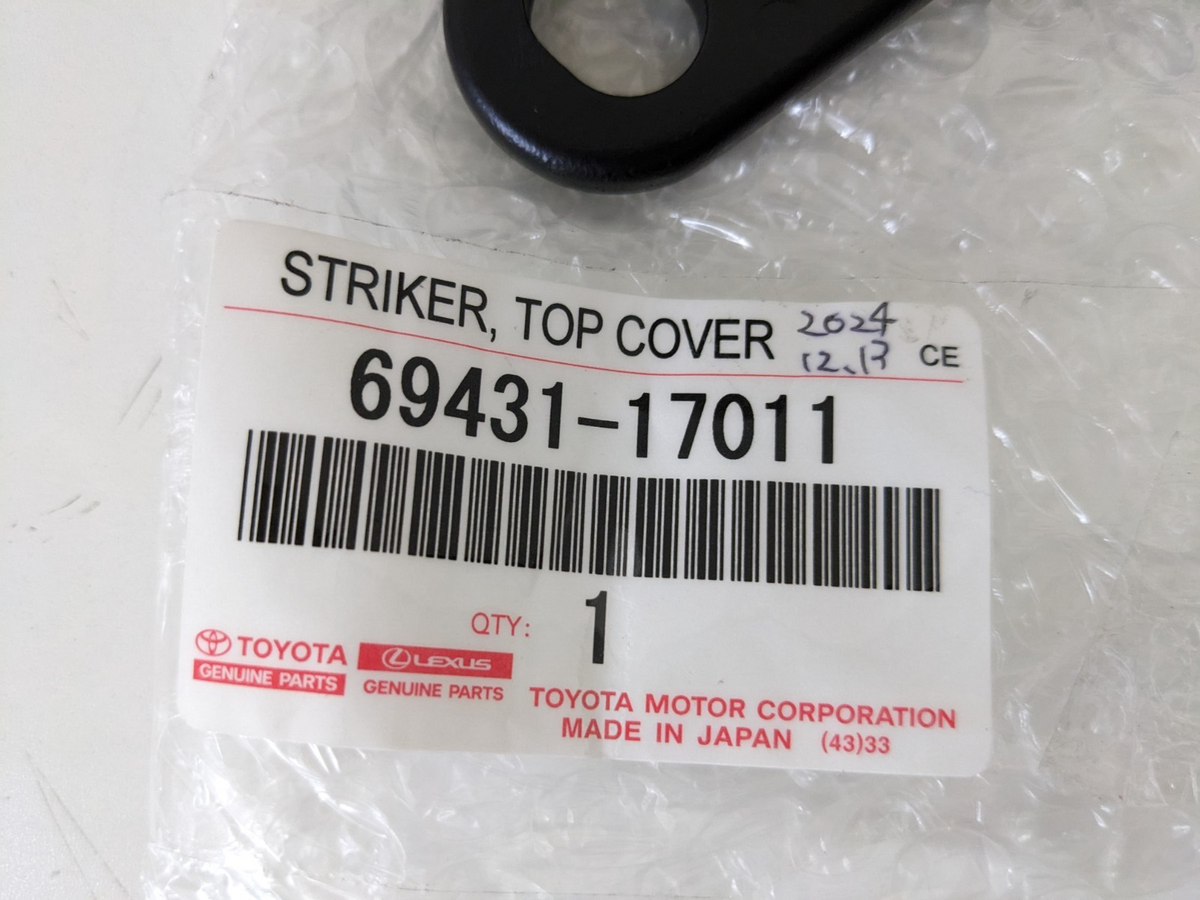 Toyota OEM STRIKER, TOP COVER LOCK, NO.1 RH & LH Set of 2 Genuine