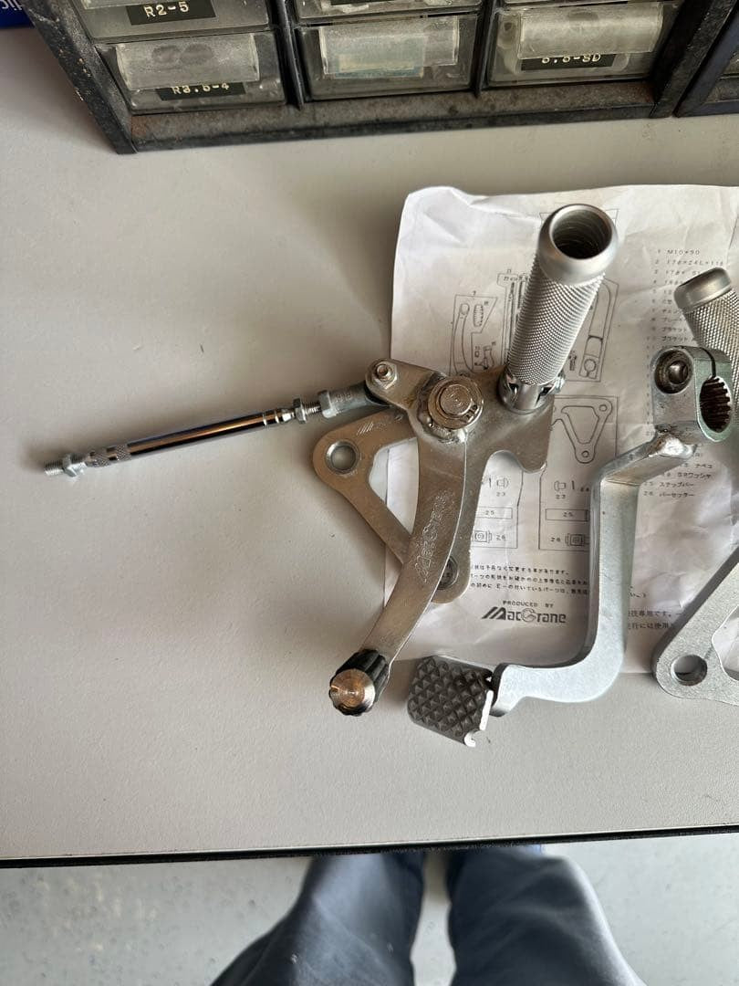MacCrane Rearsets for Suzuki GSX400F GK71A GK72A