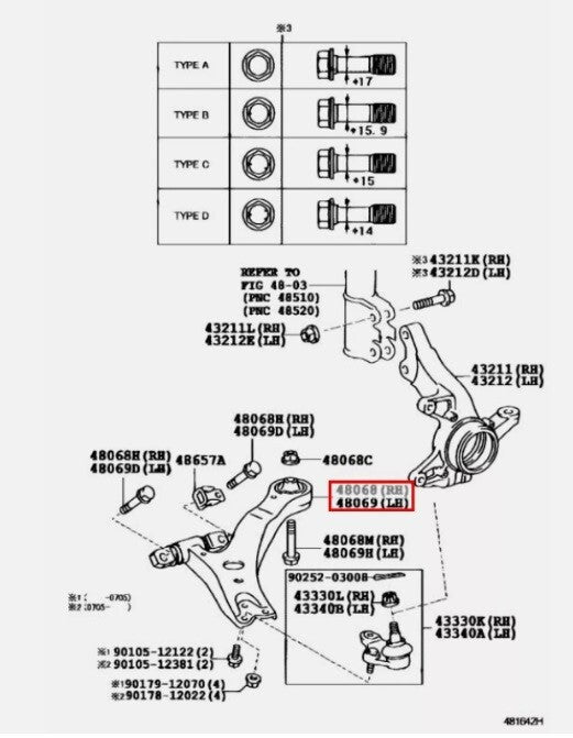 TOYOTA LEXUS OEM SUSPENSION ARM ASSY RH & LH SET For Lexus RX300 RX330 RX350