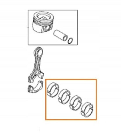 Mazda Genuine Mazda6 GJ CX-5 2.2 Diesel Skyactiv Main Bearing 0.25 Size