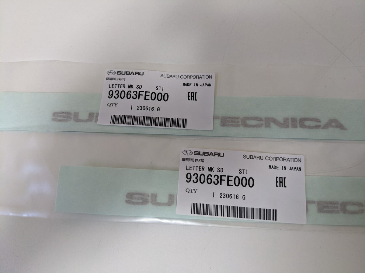93063FE000 SUBARU IMPREZA WRX STI GC8 Genuine Front Door Decal Right & Left Set