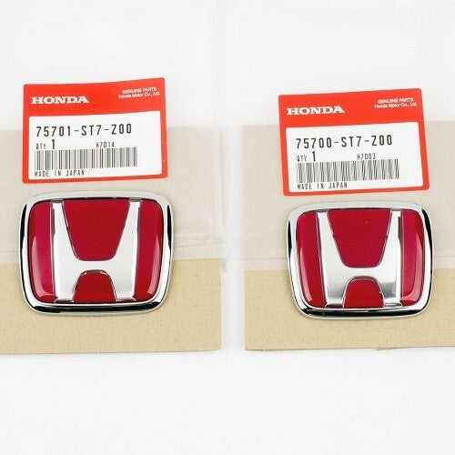 75700-ST7-Z00 Honda Genuine Integra DC2 Type-R ITR Front Rear Emblems Badges Set