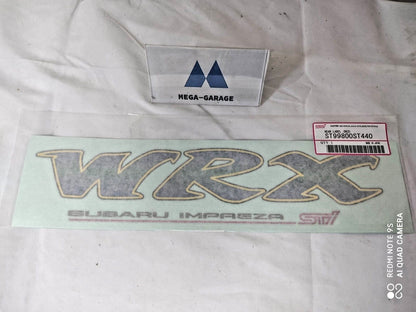 ST99800ST440 SUBARU Genuine Impreza WRX STI GC8 Rear Trunk White Decal Sticker