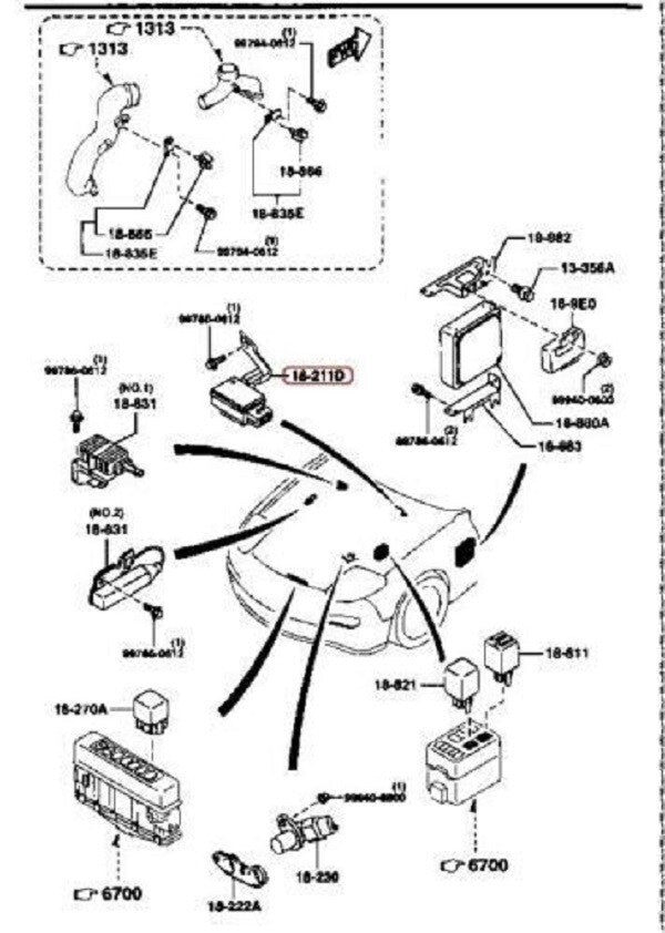 N3F1-18-211 MAZDA GENUINE RX-7 FD3S BOOST SENSOR OEM