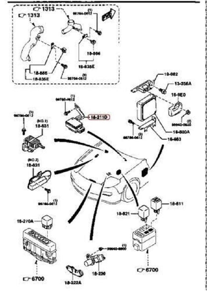 N3F1-18-211 MAZDA GENUINE RX-7 FD3S BOOST SENSOR OEM