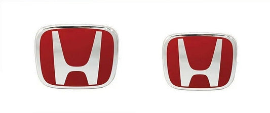HONDA GENUINE CIVIC FD2 TYPE-R Front & REAR RED H EMBLEM BLACK TRIM JDM Japan