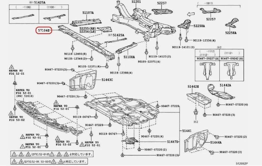Toyota Genuine PRIUS ZVW30 2009/04- MEMBER SUB ASSY FRONT CROSS OEM 57104-47020