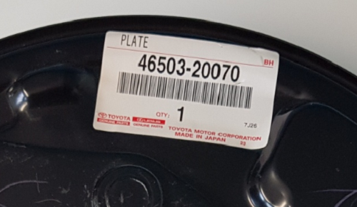 46503-20070 Corolla Celica Matrix OEM Parking Brake Plate Subassembly RH Toyota