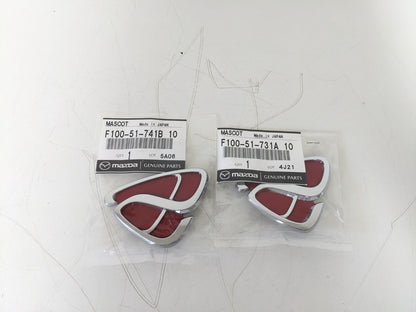 MAZDA GENUINE RX7 RX-7 RX8 FRONT REAR EFINI RED EMBLEM BADGE STICKER SET OEM
