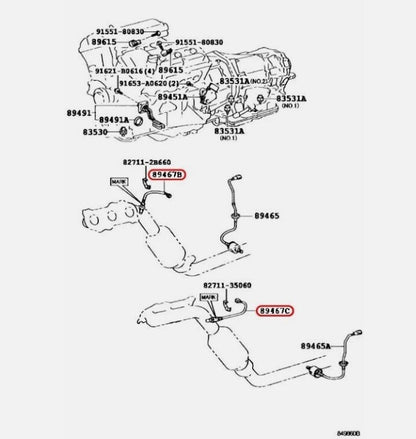 Toyota OEM Genuine SENSOR, AIR FUEL RATIO genuine 89467-30020
