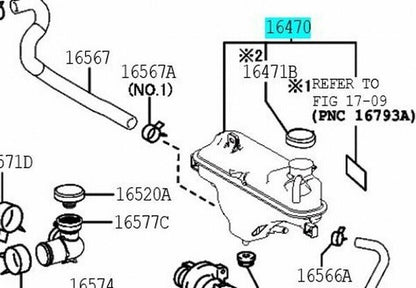 16470-36032 Genuine Toyota AWS21# CROWN Lexus GS IS RC Reserve Tank ASSY OEM