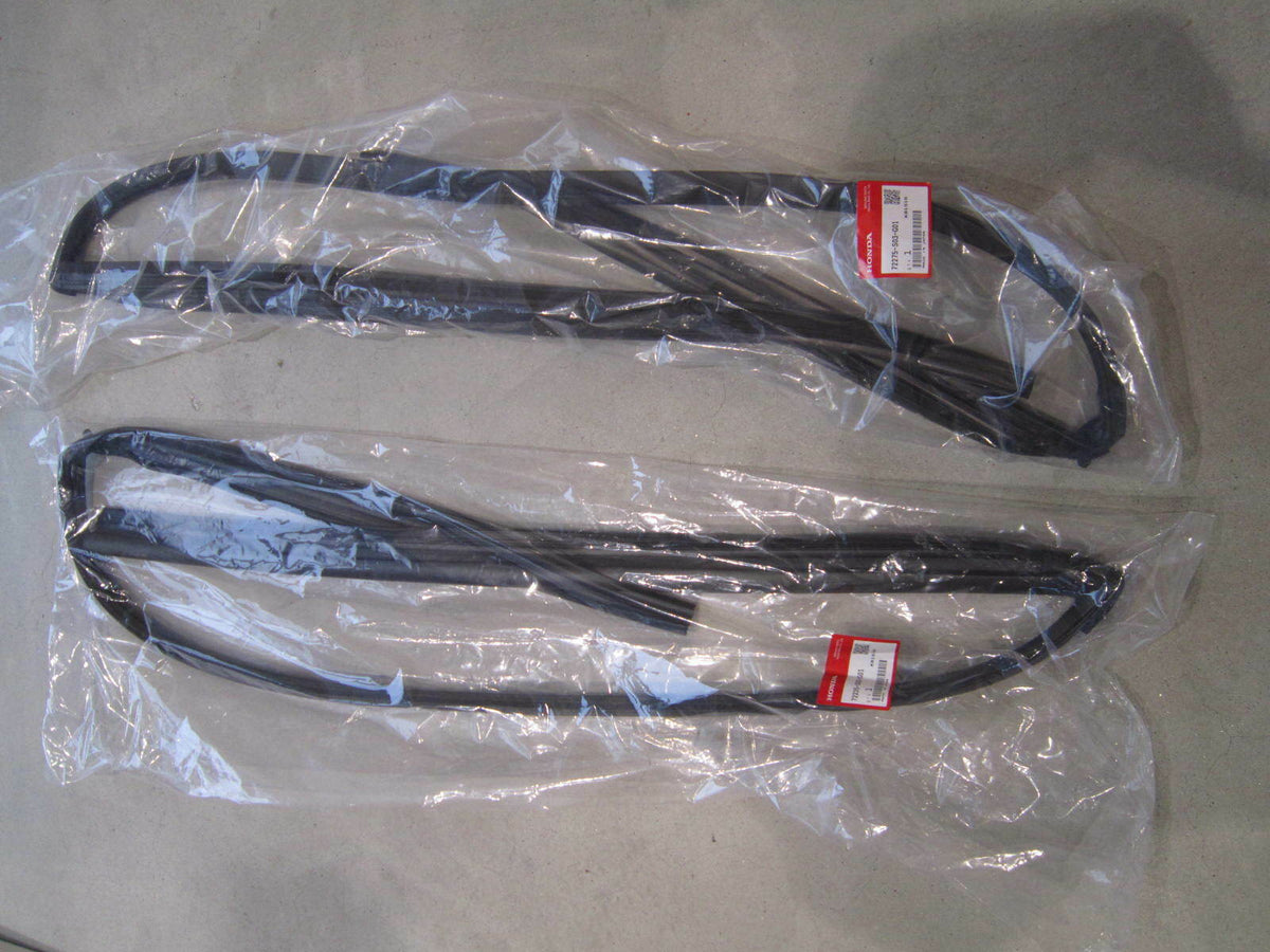 HONDA EK Civic 2dr 3dr L＆R SET Door Runchannel Weatherstrip 96-00  Genuine OEM