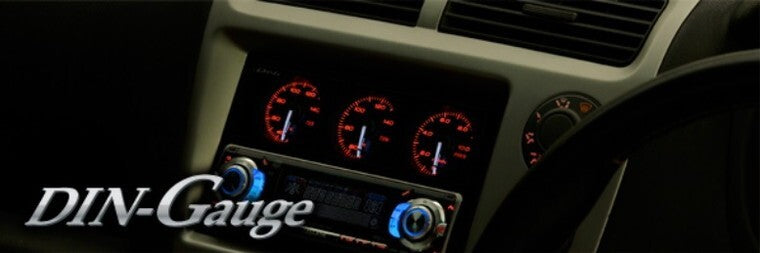 Defi DIN Gauge Style21 Triple Gauge Red Letter DF14404