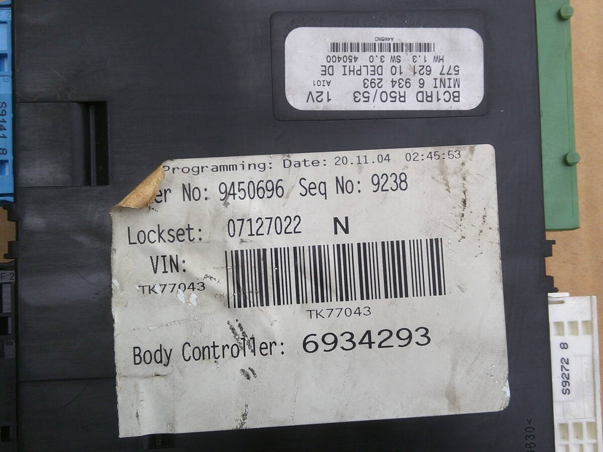 MINI Cooper R50 R52 R53 2002-2006 BC1RD 6934293 Body Control Module BCM OEM