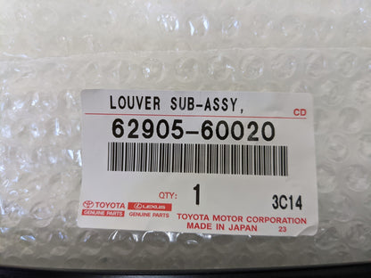 Genuine Toyota Land Cruiser 80 FJ80 Rear Louver Quarter Side Window Vent Set