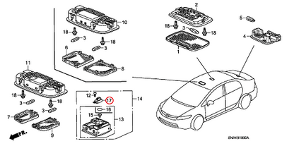 39182-SMA-003 Honda Genuine Parts Microphone Assembly*