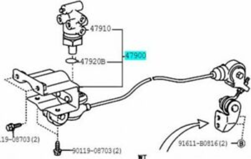 47900-25290 TOYOTA Load Sensing Valve ASSY & Spring Genuine DYNA TOYOACE ST