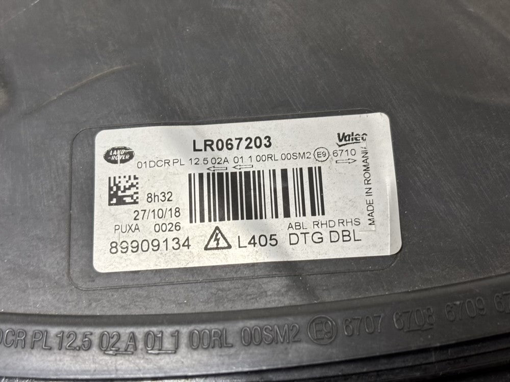 Land Rover Range Rover Vogue L405 LG3SB Right Headlight OEM Genuine