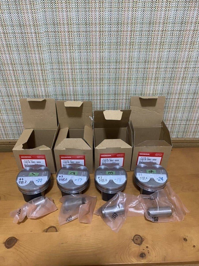 13010-RRC-000 HONDA Genuine CIVIC TYPE R FD2 K20A K20Z Piston Set of 4 Pcs OEM