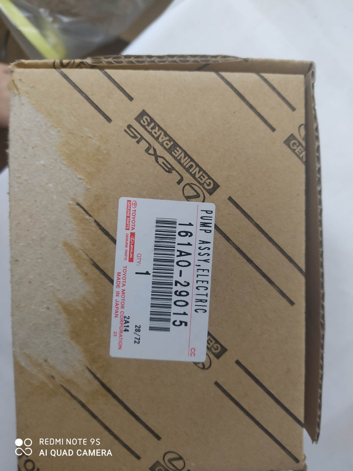 161A0-29015 NEW Genuine Toyota Prius 2010-15 CT200h Electric Water Pump
