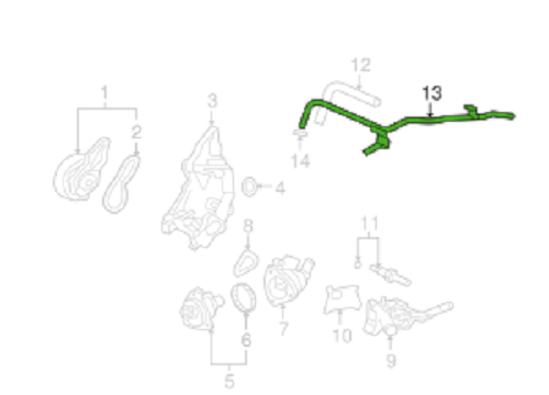 19510-RTB-000 HONDA Genuine CR-V Engine Coolant Water Pipe