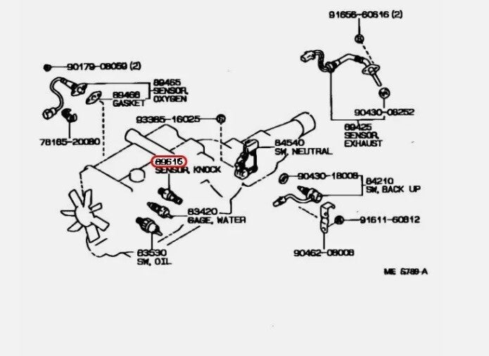 Toyota OEM SENSOR, KNOCK CONTROL for LEXUS LX450 FZJ80 Genuine 89615-30050
