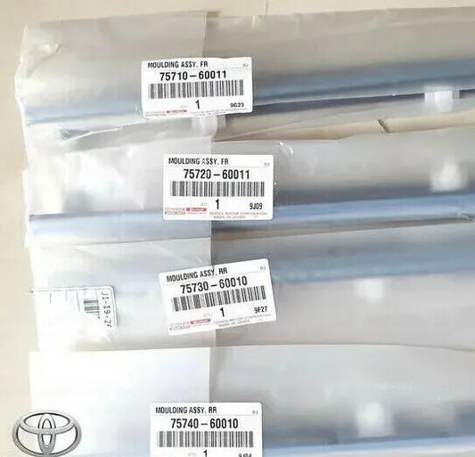 Genuine Toyota Land Cruiser Lexus LX450 Front & Rear Chrome Door Belt Moulding