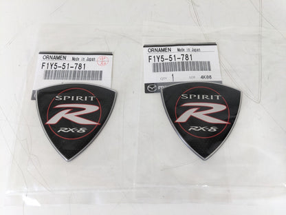 F1Y5-51-781 x2 MAZDA Genuine RX-8 SPIRIT R Emblem Badge Set