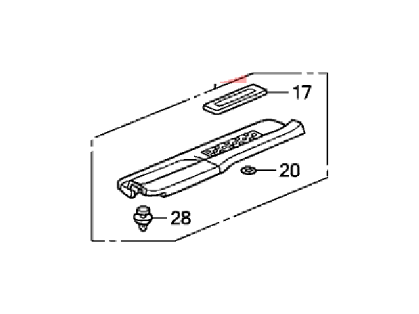84251-S2A-J00ZE Genuine Honda S2000 Driver Side Door Sill Scuff Plate OEM