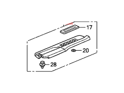 84251-S2A-J00ZE Genuine Honda S2000 Driver Side Door Sill Scuff Plate OEM