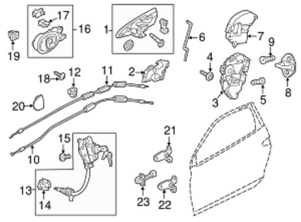 72181-SZT-003ZC Honda Genuine Outer Handle Left Front Door CR-Z White Pearl
