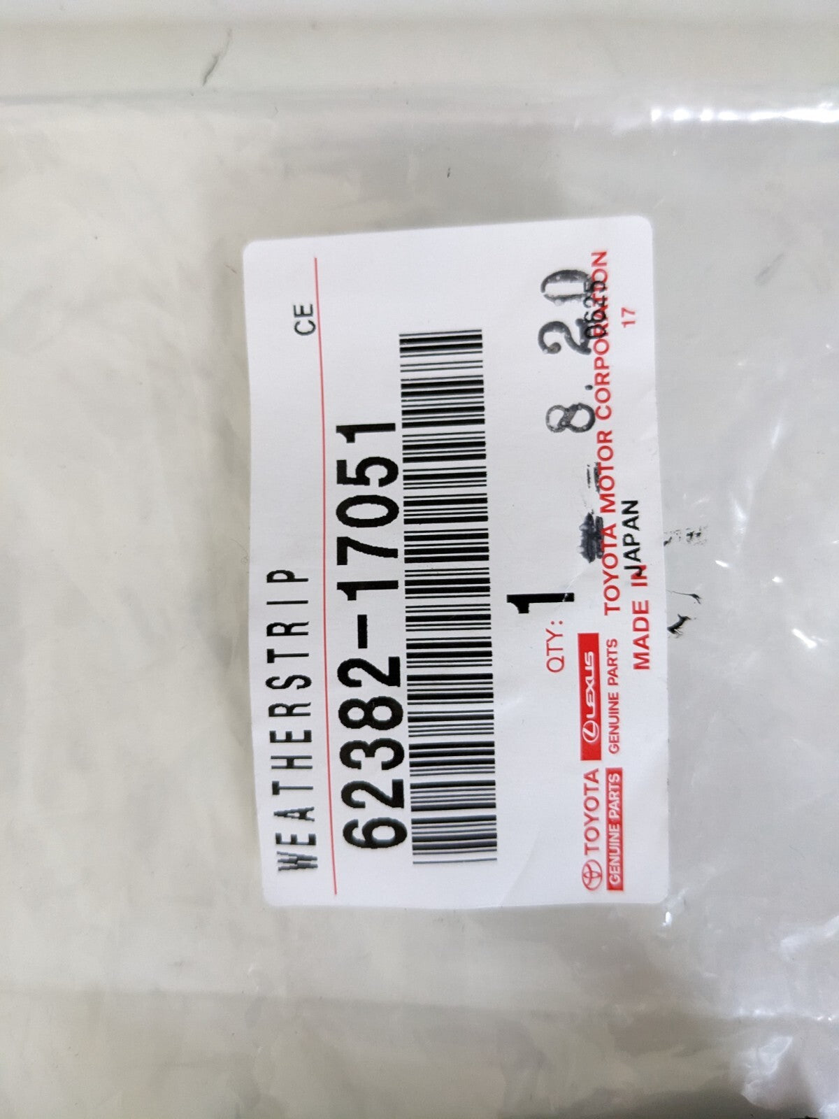 Genuine Toyota MR2 SW20 SW21 Weatherstrip Roof Side Rail Weather Strip RH LH Set