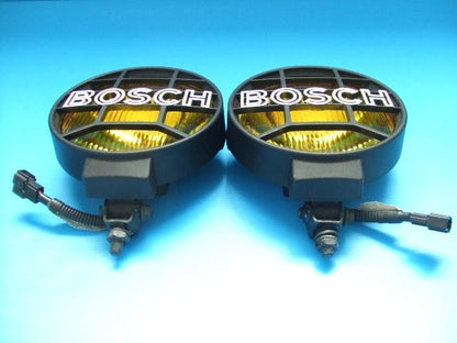 Bosch Round Yellow Fog Lamps Lights Left Right Set Pair H3 16cm