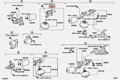 Toyota OEM VALVE ASSY, FRONT SUSPENSION CONTROL, RH Genuine 490A0-60010