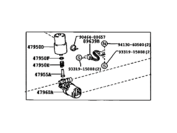 47070-30060 Genuine Toyota Pump Assy Brake Booster OEM