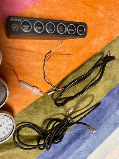 Defi Water Temp, Oil Temp, Boost Gauge Set White