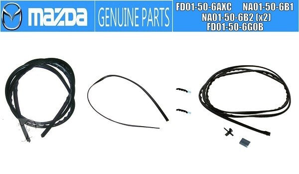 MAZDA RX-7 FD3S 1991-1998 Front & Rear Grass Windshield Molding set Genuine NEW