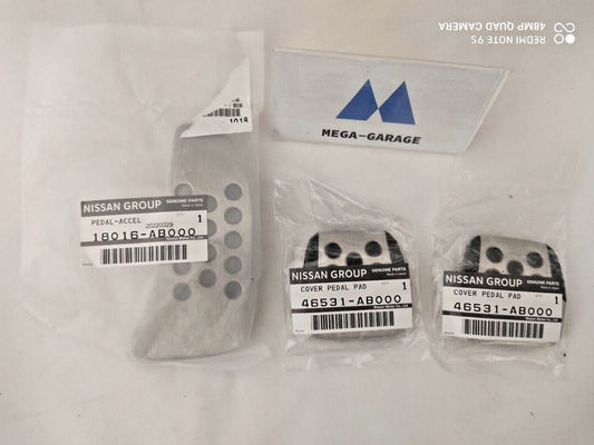 Genuine Nissan INFINITI 350Z G35 Accelerator Brake Clutch Pedal Pad Set