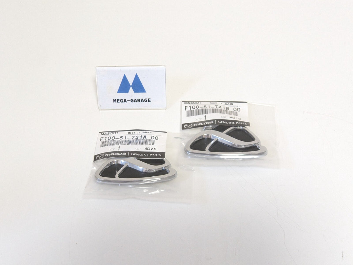 New Genuine MAZDA RX-7 FD3S Efini Badge Emblem Front Rear Pairs Set Black JDM