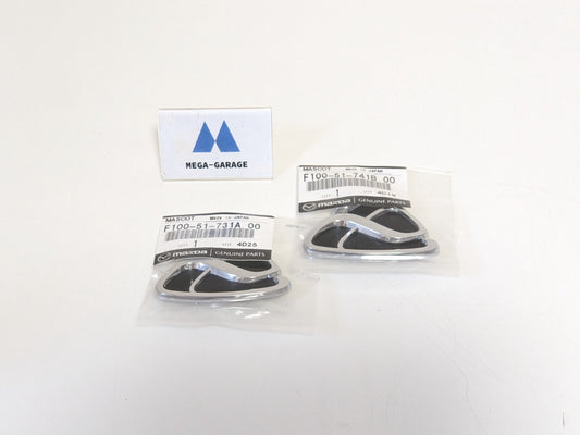 New Genuine MAZDA RX-7 FD3S Efini Badge Emblem Front Rear Pairs Set Black JDM