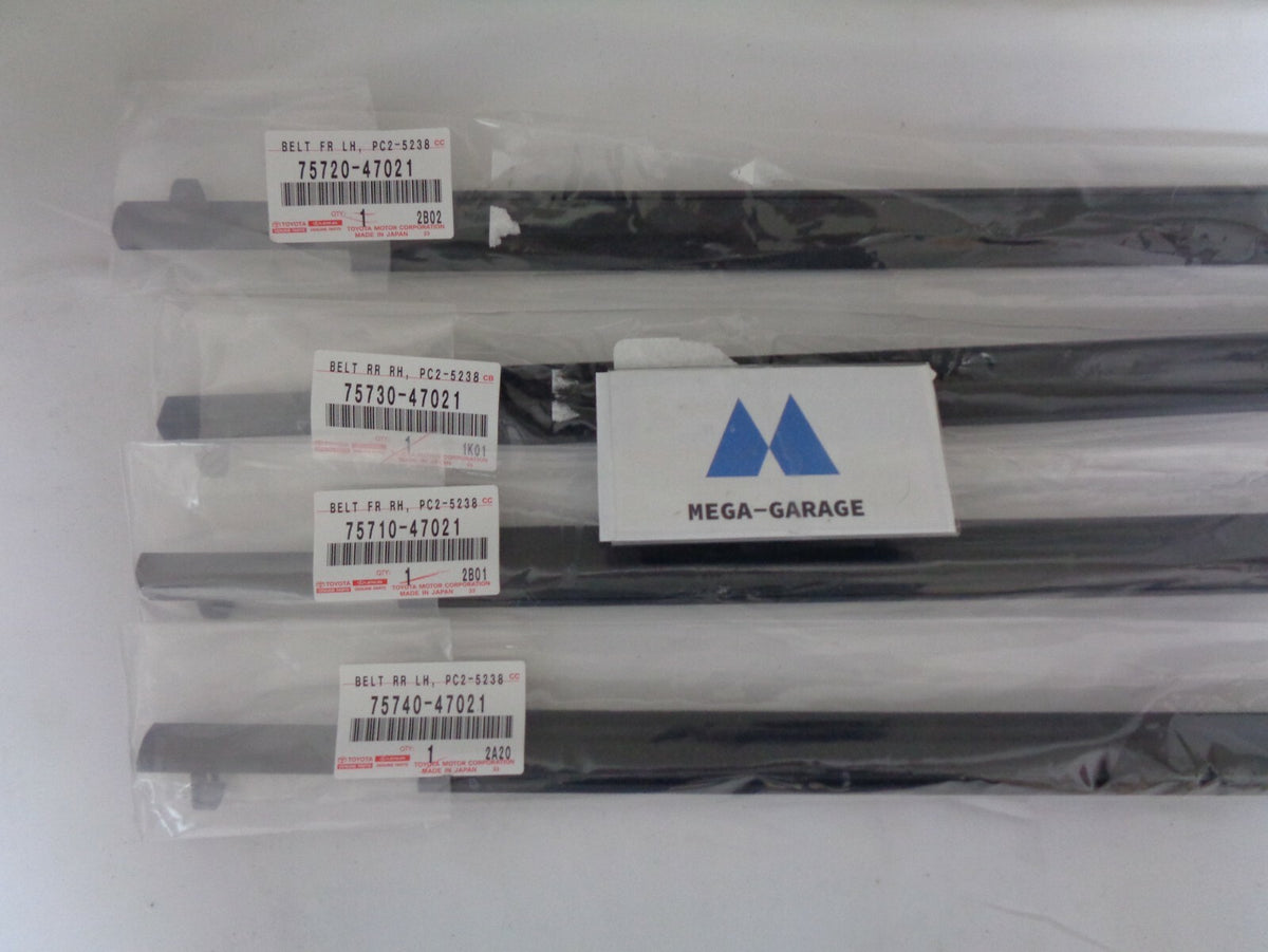 Toyota Genuine Prius 2010-2015 Door Belt Molding Weatherstrip Front Rear Set