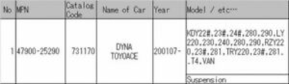 47900-25290 TOYOTA Load Sensing Valve ASSY & Spring Genuine DYNA TOYOACE ST