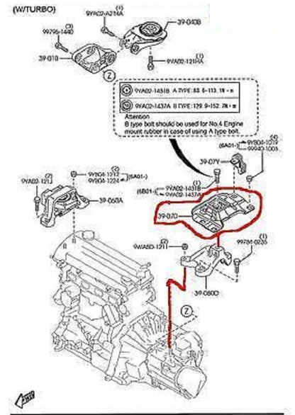 B37F-39-070E OEM MAZDA B37F39070E MOUNTING