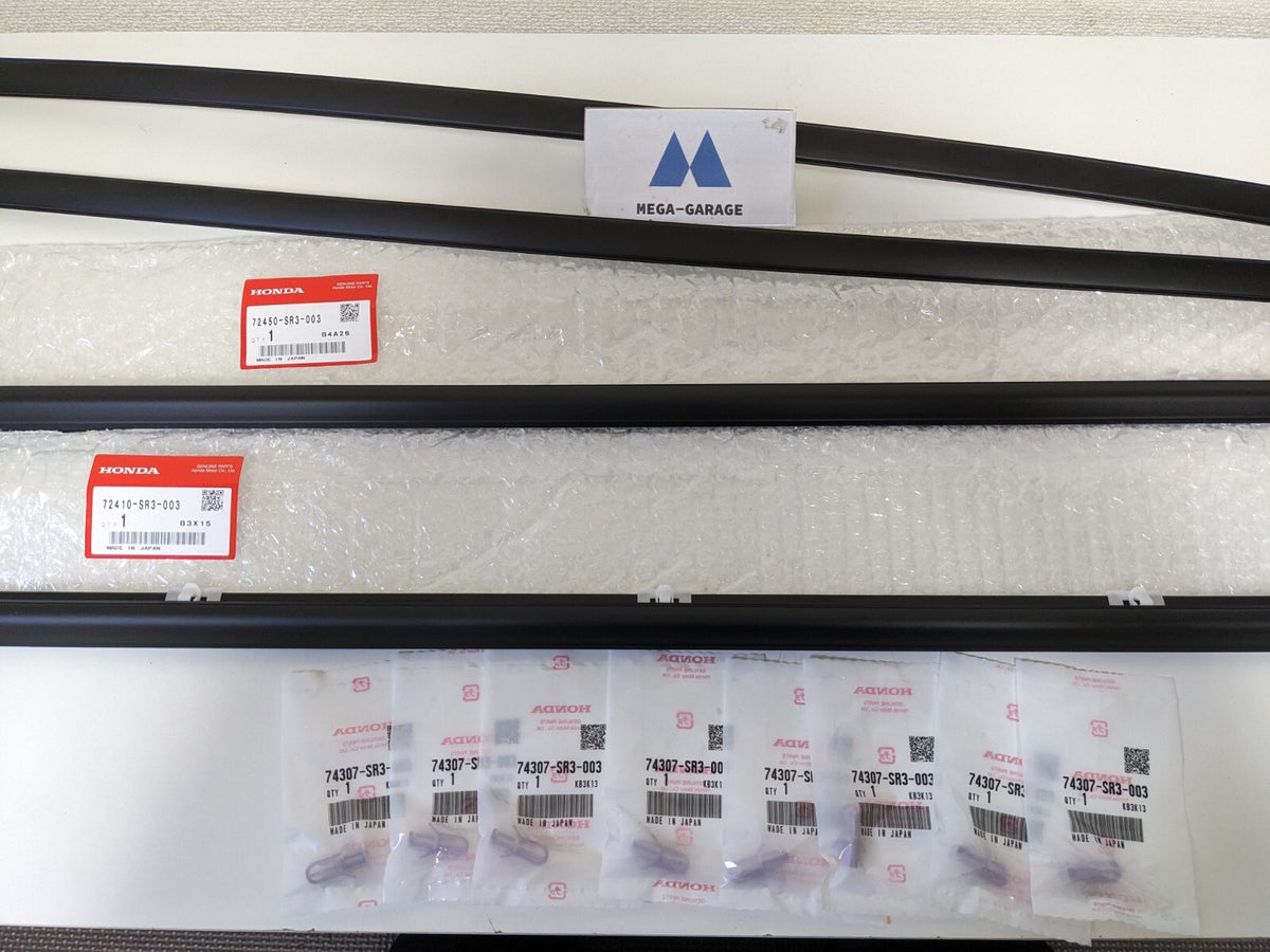 Genuine 92-95 Honda Civic EG4 EG6 Door Molding & Roof Molding & Clips