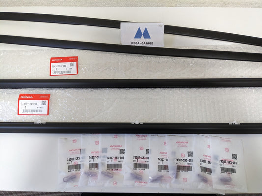Genuine 92-95 Honda Civic EG4 EG6 Door Molding & Roof Molding & Clips