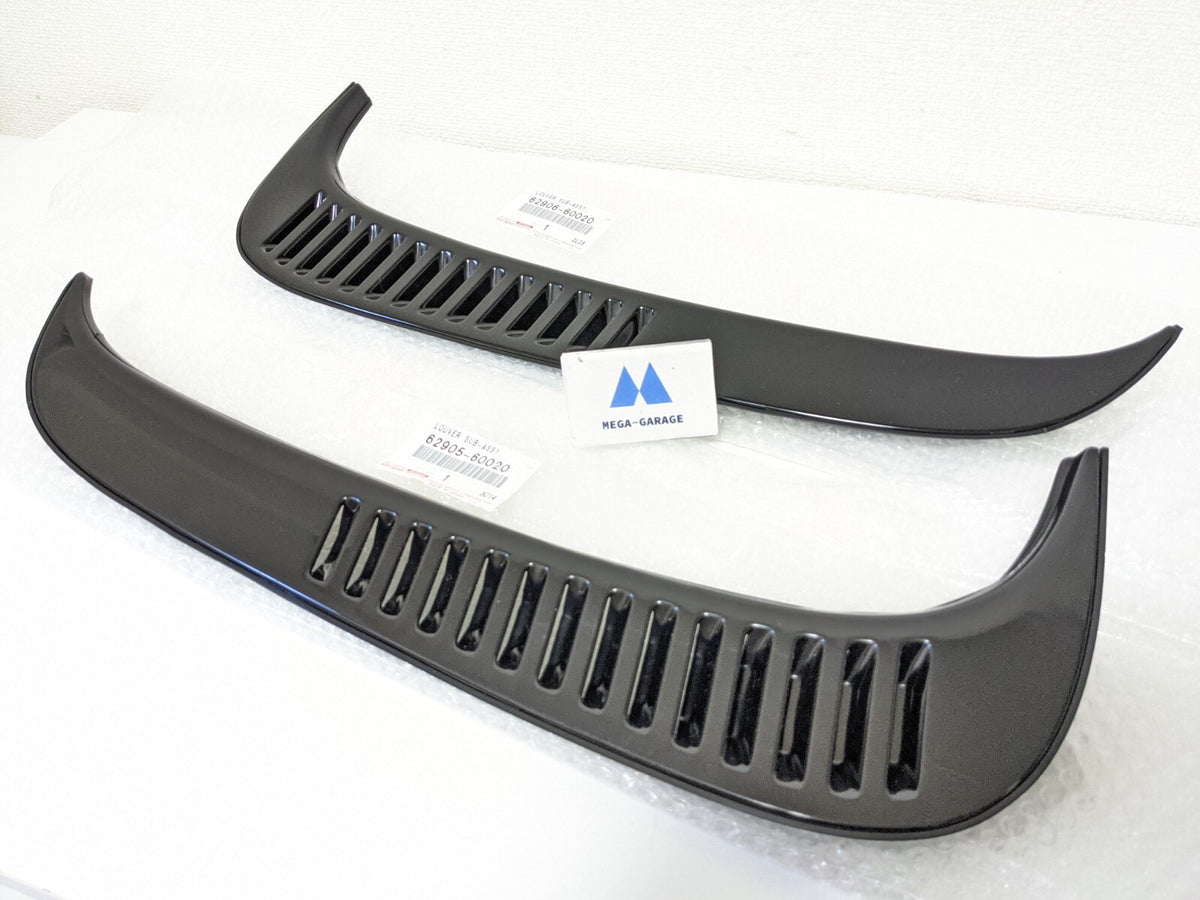 Genuine Toyota Land Cruiser 80 FJ80 Rear Louver Quarter Side Window Vent Set