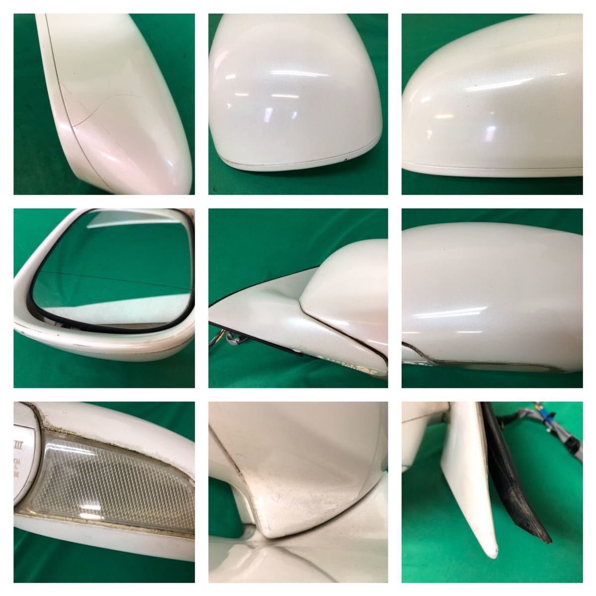 Toyota Celsior UCF30 UCF31 Early Model Genuine Door Side Mirror Set White Pearl