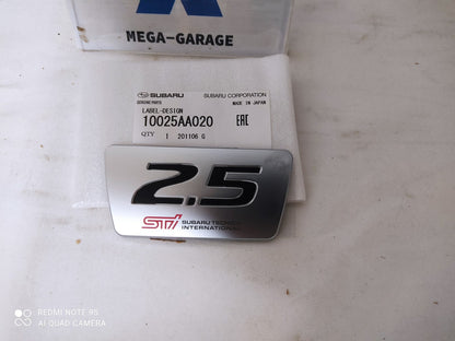 10025AA020 Genuine Subaru 2.5 Trunk Badge Emblem Decal WRX STi Forester